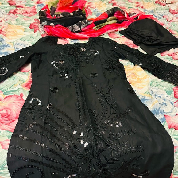 Eid outfit Pakistani salwar suit 3 PCs salwar suit dress small size Néw - Picture 7 of 9